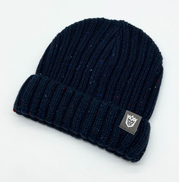 Rustic Fleck Beanie French Navy