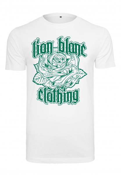 Unisex White/Green Shirt // Rose Garden